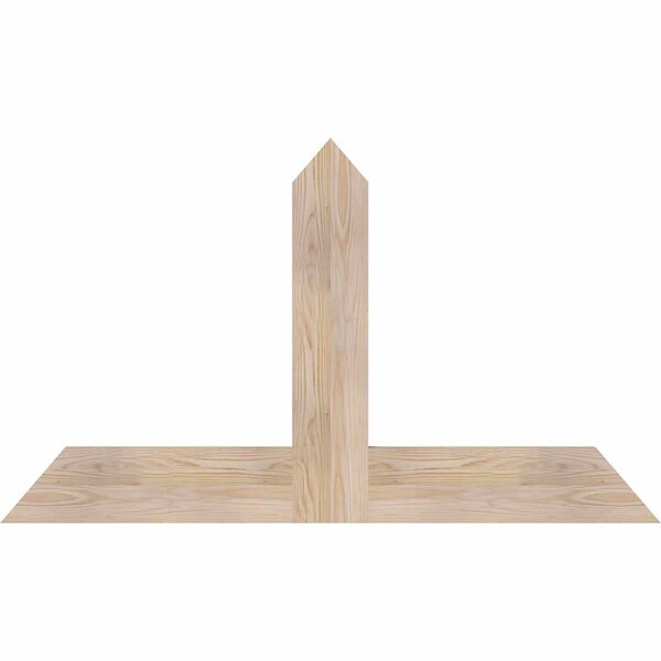 Ekena Millwork Portland Smooth Timber Gable Bracket, Douglas Fir, 48"W x 28"H x 1 1/2"D x 5 1/2"F, 14/12 Pitch GBW048X28X0206POR00SDF - main